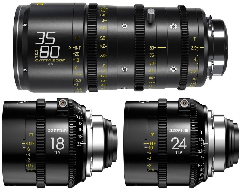DZOFILM Education Set – izobraževalni komplet Catta Ace 35–80 mm + Vespid Prime2 18/24 mm, metrična