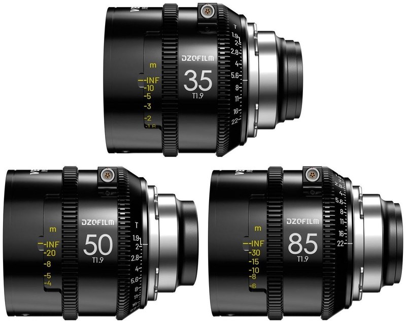 DZOFILM Vespid Prime2 – komplet 35/50/85 mm PL, metrična