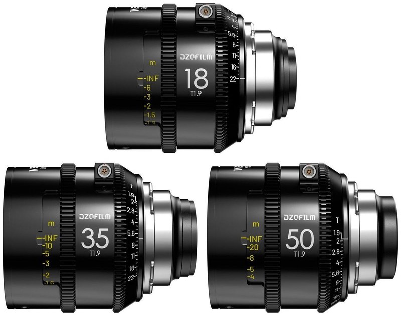 DZOFILM Vespid Prime2 – komplet 18/35/50 mm PL, metrična