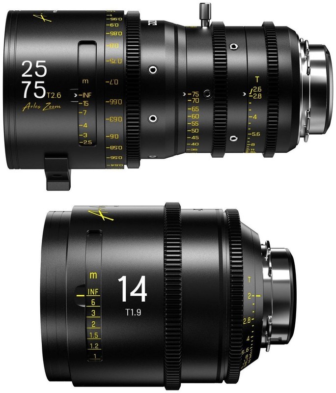 DZOFILM Arles Zoom 25–75 + Prime 14 mm – komplet, metrična, črn kovček