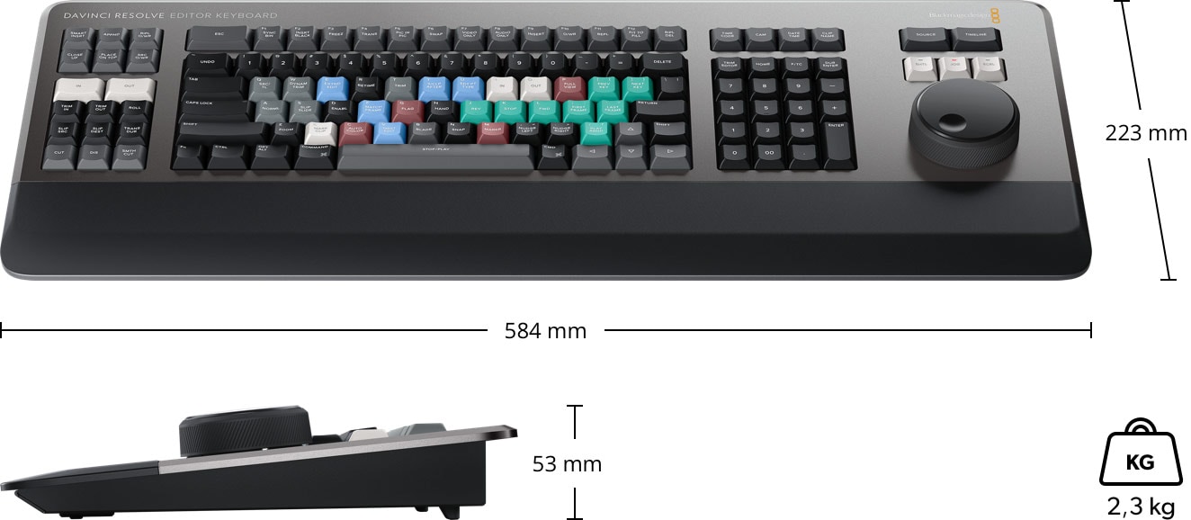 DaVinci Resolve Editor Keyboard – Mere in teža