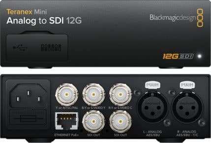 Teranex Mini Analog to SDI 12G – Composite, Y/C in Component