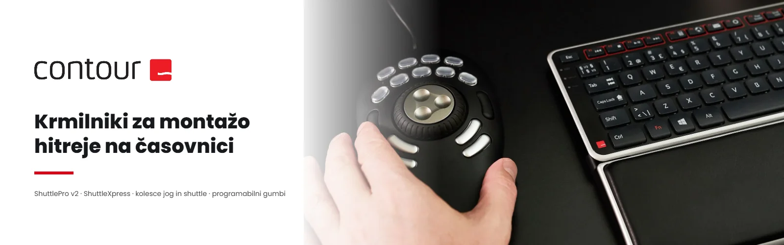 Contour Design – krmilniki ShuttlePro za montažo