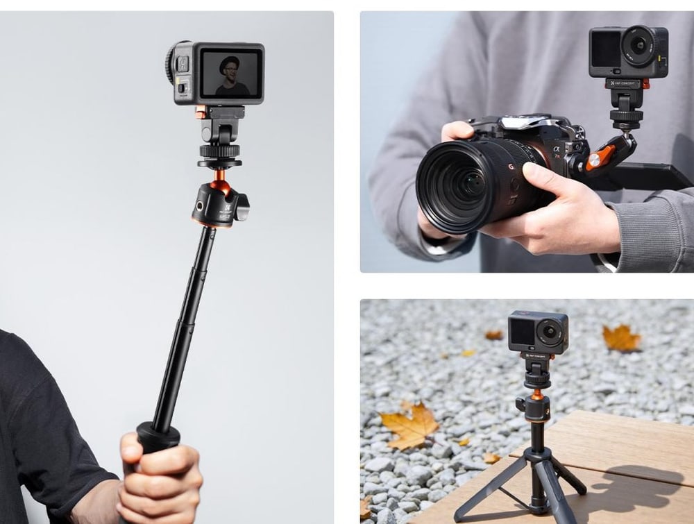 Na stojalo, palico za selfije ali zglobno roko