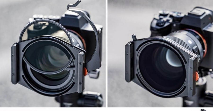 K&F Concept držalo za kvadratne filtre X-PRO z vgrajenim filtrom CPL 95 mm in 4 adapterskimi obroči