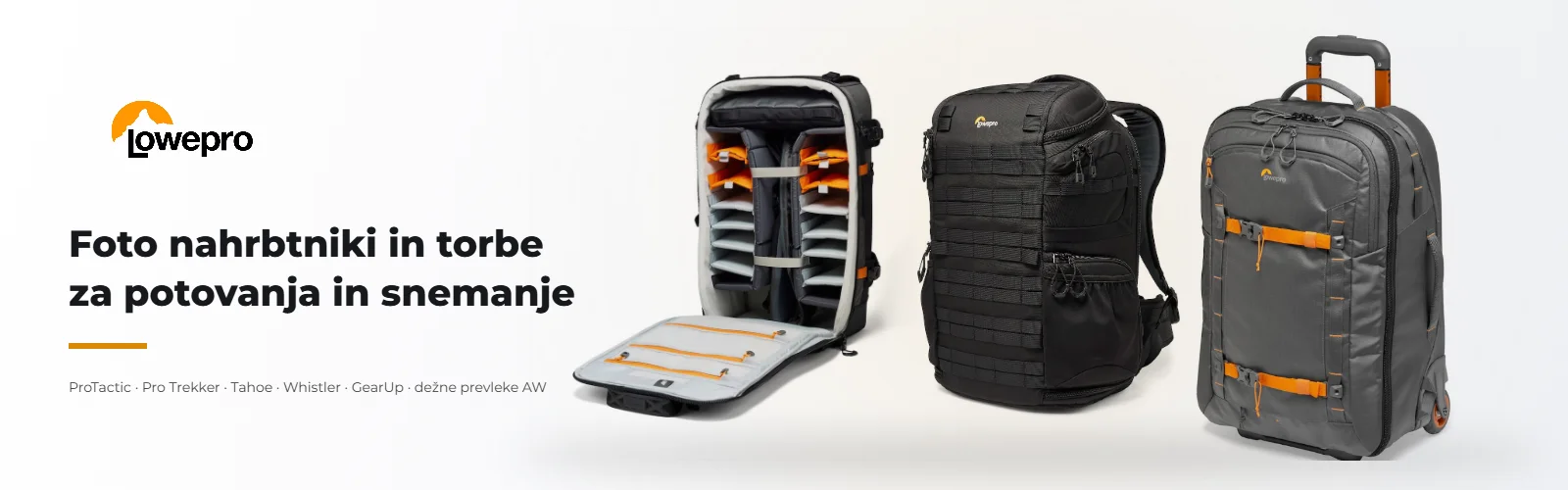 Lowepro – foto nahrbtniki in torbe za potovanja in snemanje
