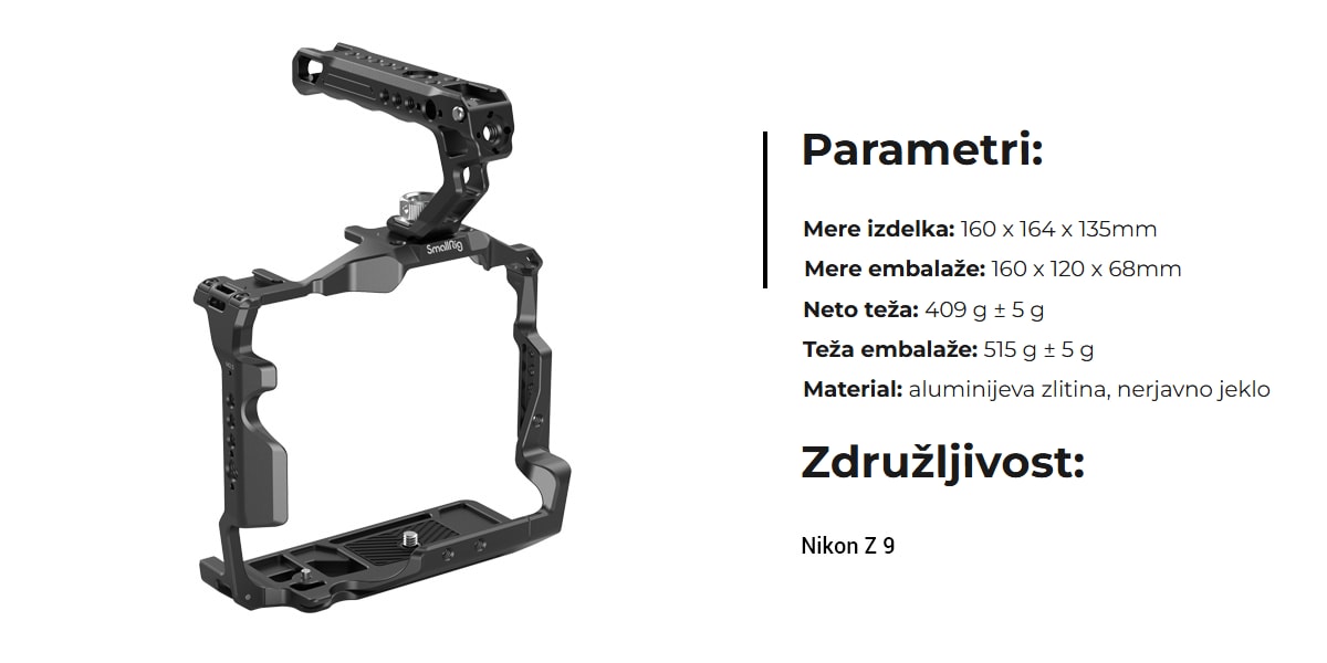 SmallRig Cage Kit pro Nikon Z 9 3738