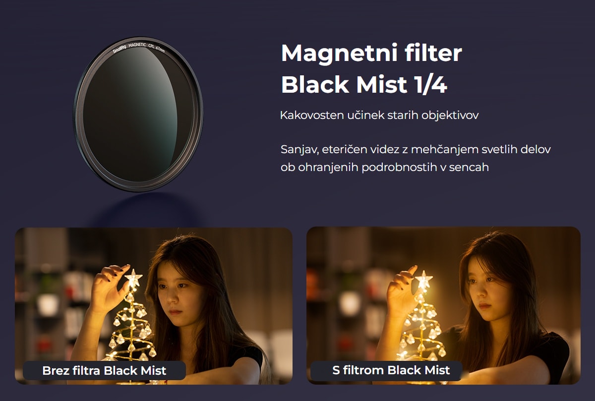 SmallRig 4727 Attachable CPL Filter with M-mount Filter Adapter 67mm
