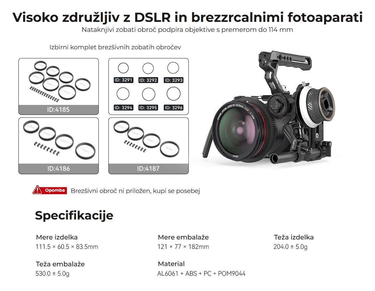 SmallRig mini Follow Focus F40 3010C