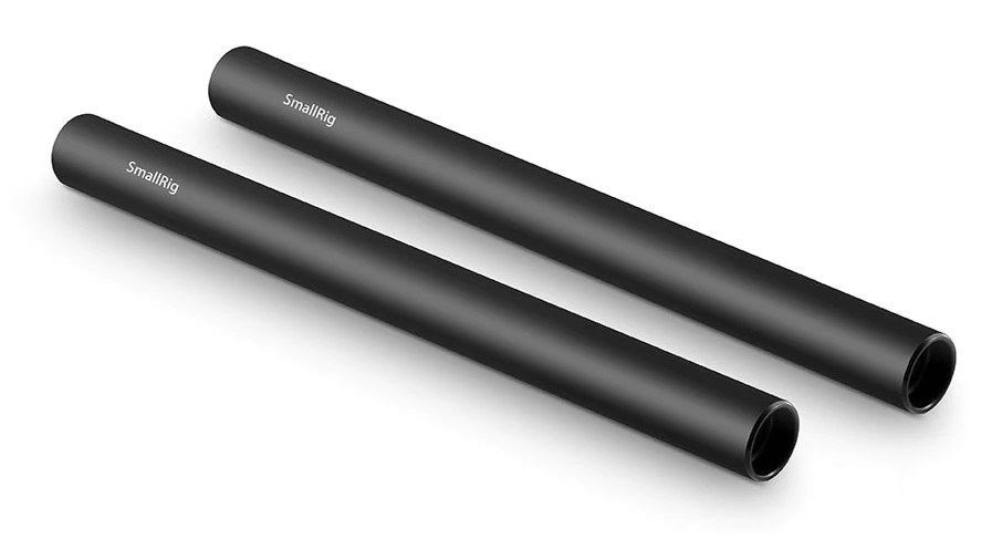2pcs 15mm črna aluminijasta zlitina (M12-20cm) 8inch