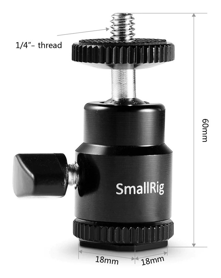 Novo 1/4″ držalo za fotoaparat z dodatnim 1/4″ vijakom