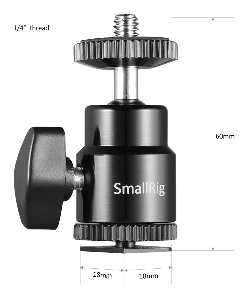 1/4″ nosilec za fotoaparat Hot shoe z dodatnim 1/4″ vijakom (paket 2 kosov)
