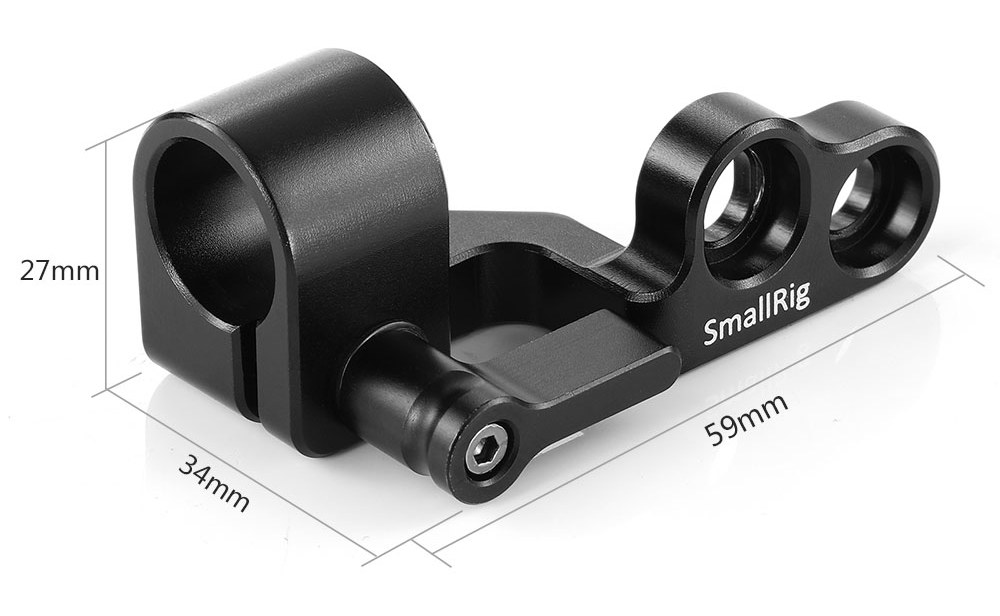 15 mm objemka za eno palico za kletko BMPCC 4K in 6K