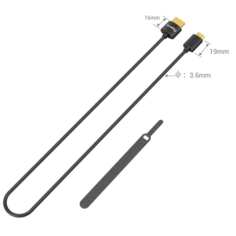 Ultra tanek kabel 4K Micro HDMI s polnim HDMI (od D do A) 35 cm