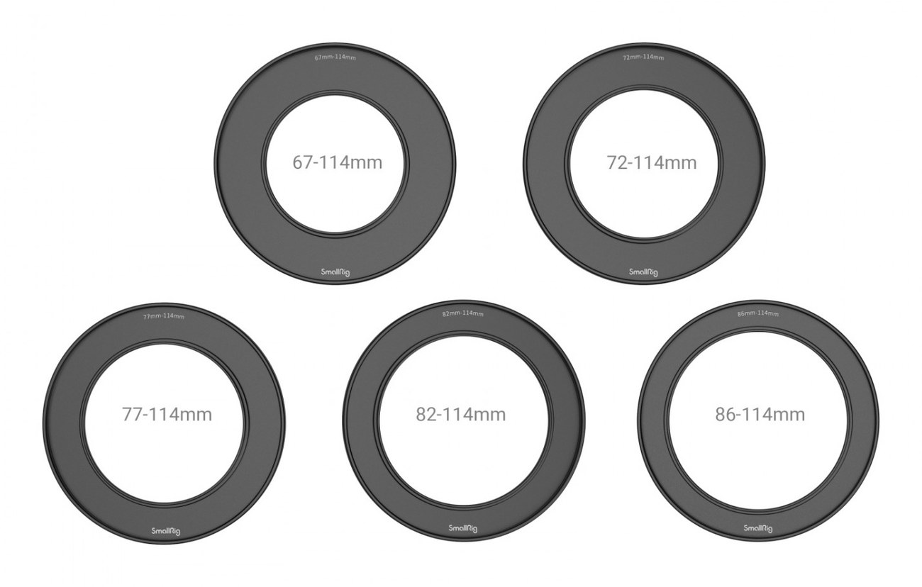 komplet vijačnih redukcijskih obročkov z navojem za filter (67mm/72mm/77mm/82mm/86mm-114mm) za Matte Box 2660