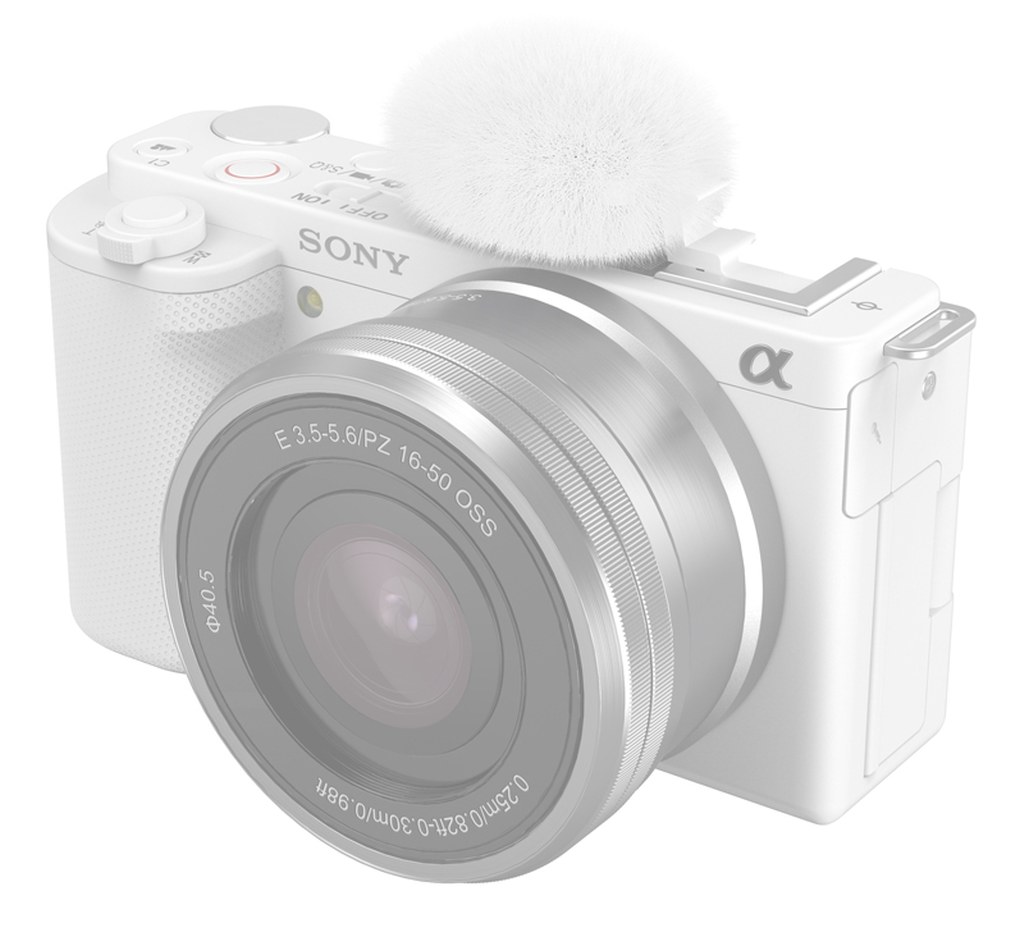 Zaščita pred vetrom za Sony ZV-E10 in ZV-1 (bela)