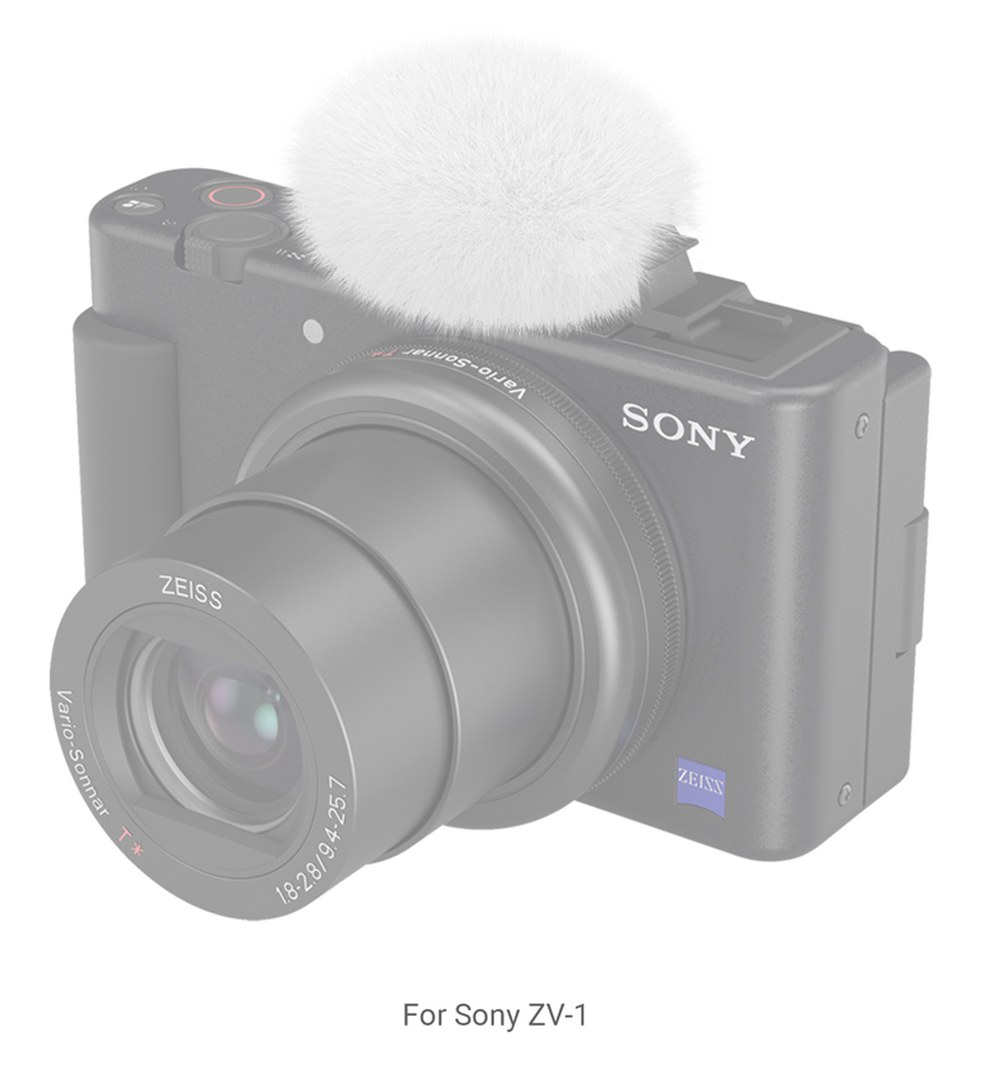 Zaščita pred vetrom za Sony ZV-E10 in ZV-1 (bela)