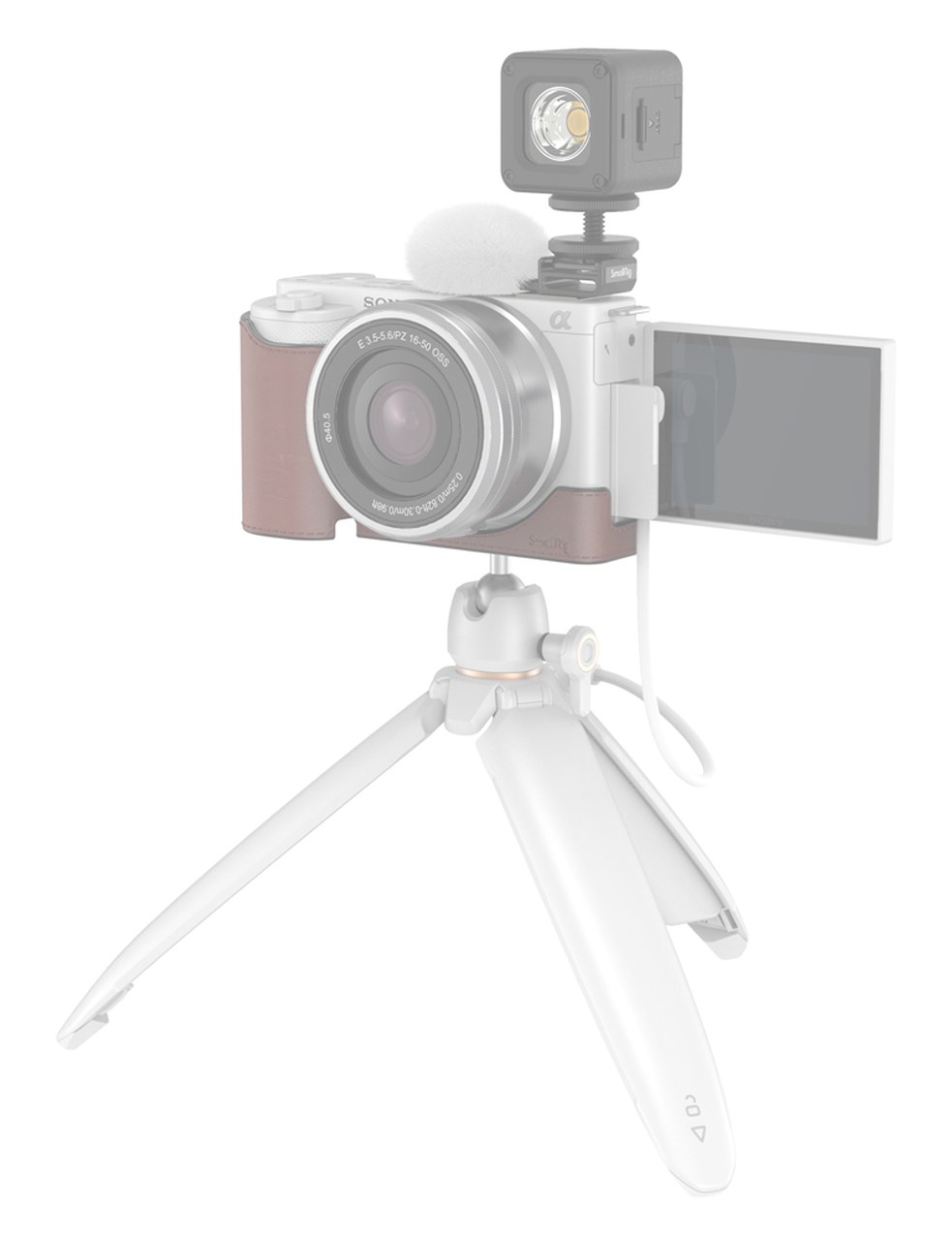 Zaščita pred vetrom za Sony ZV-E10 in ZV-1 (bela)