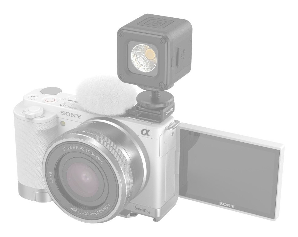 Zaščita pred vetrom za Sony ZV-E10 in ZV-1 (bela)