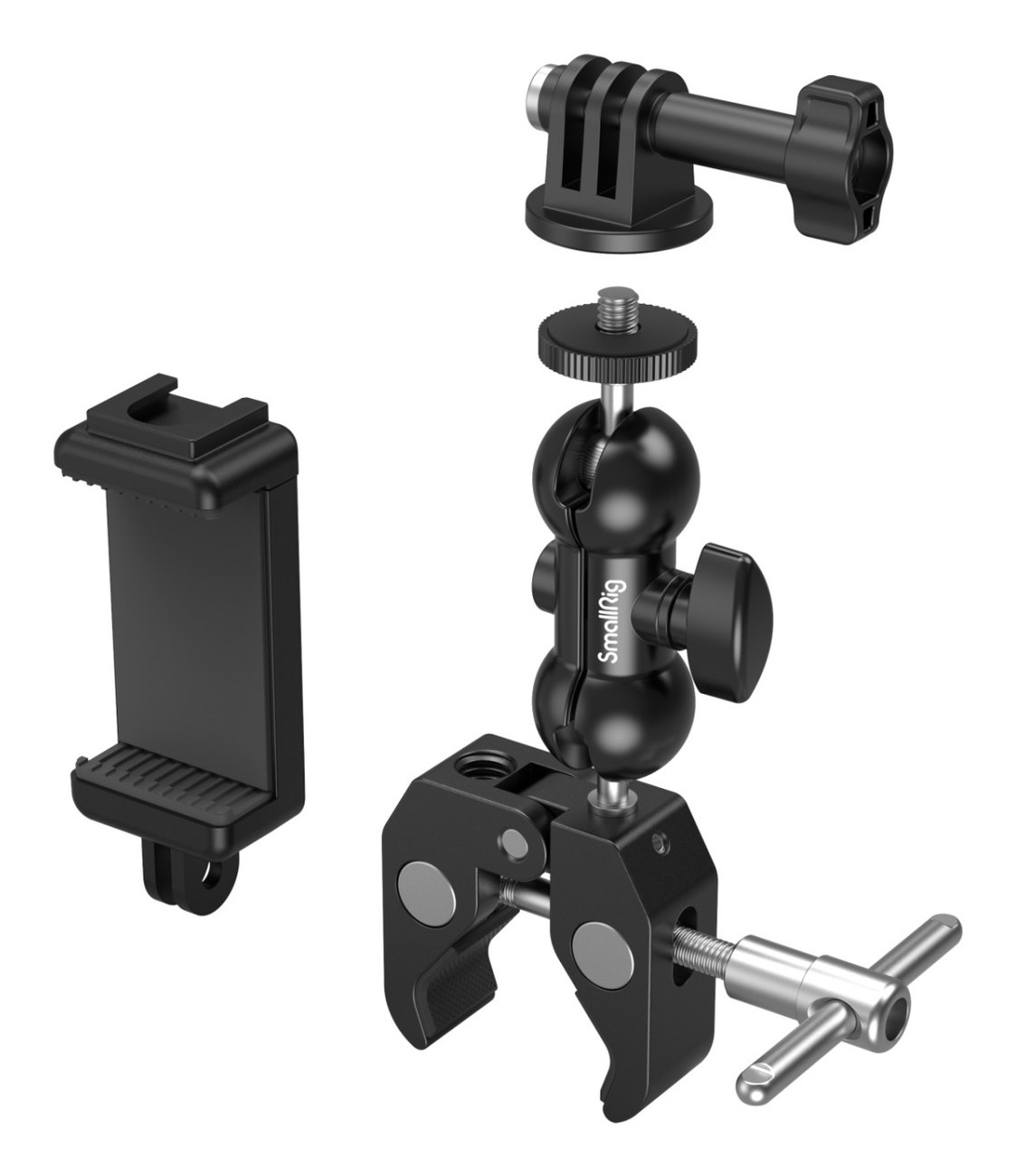 Crab-Shaped Super Clamp with Ballhead Magic Arm