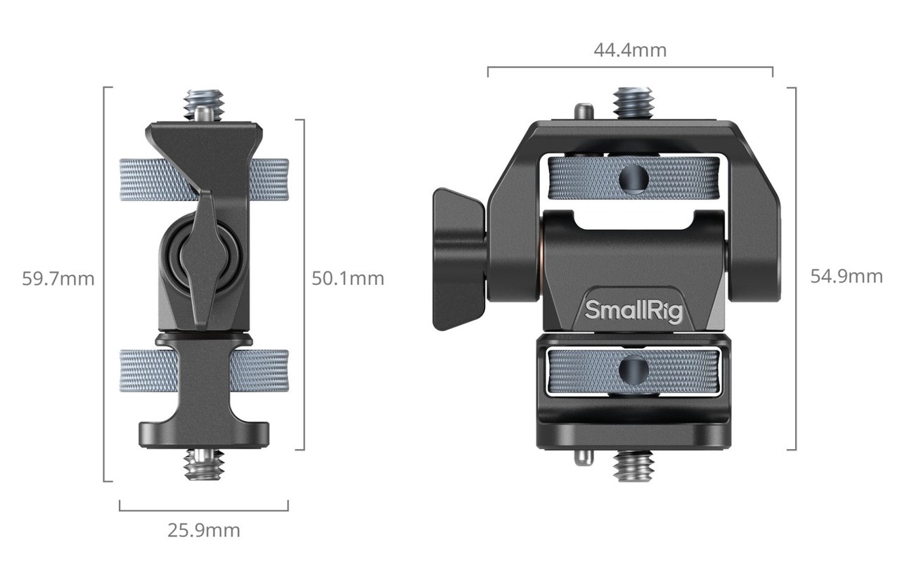 Swivel and Tilt Adjustable Monitor Support with 1/4″-20 Screws