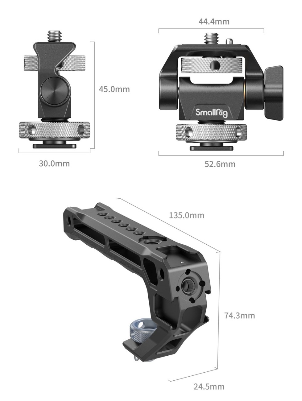 Top Handle with Monitor Support Kit (Compatible with Cold Shoe)