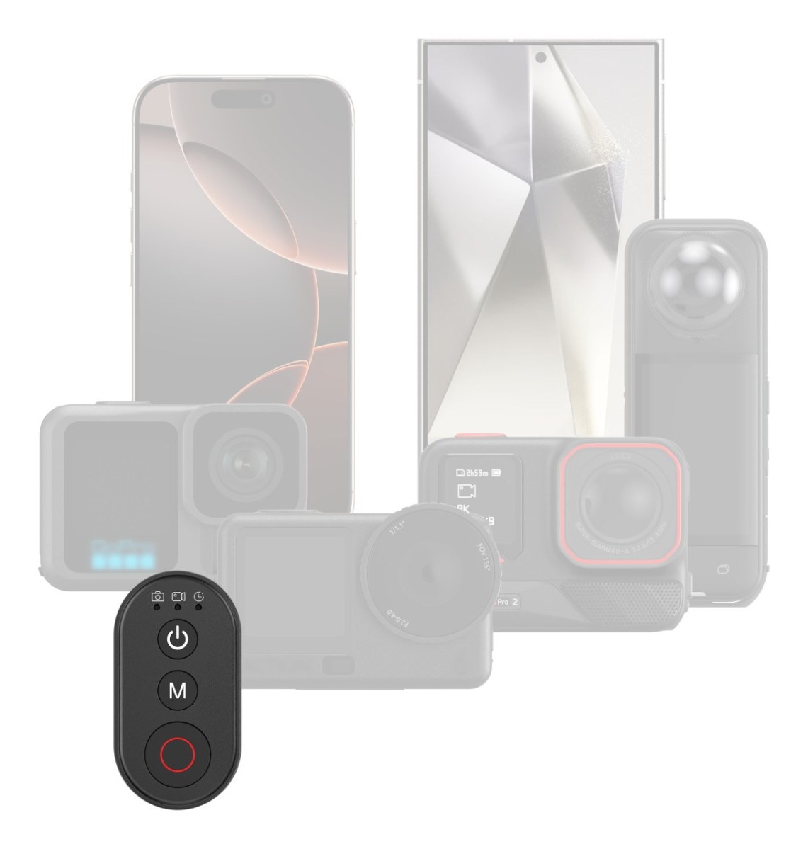 Wireless Remote Controller for Action Cameras and Mobile Phones