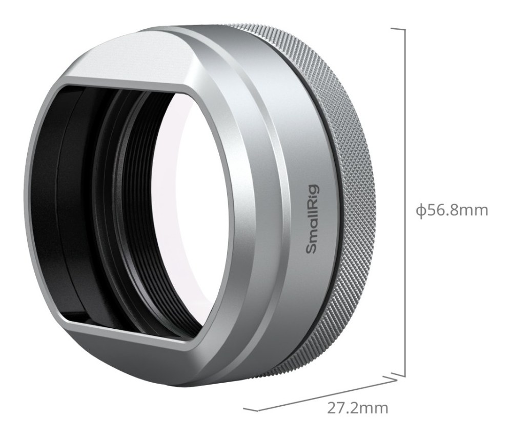 UV Filter with Lens Hood Kit for FUJIFILM X100VI / X100V (Silver)