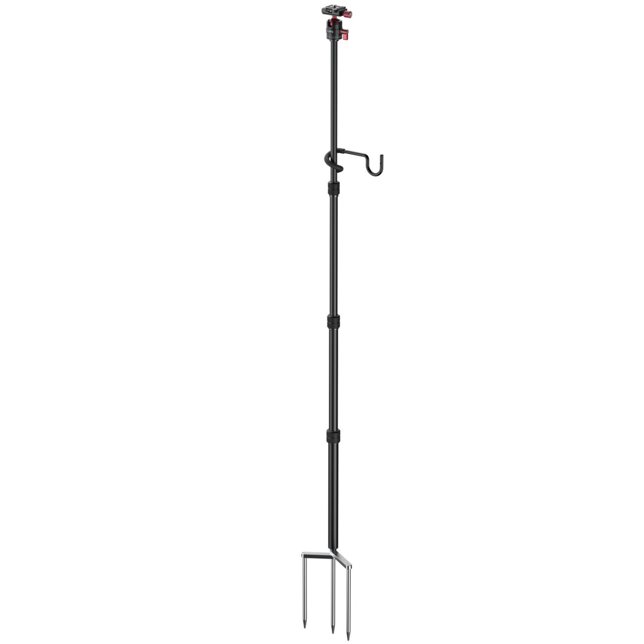 Monopod with Triple Ground Spikes and Panoramic Ball Head with Arca-Swiss Plate