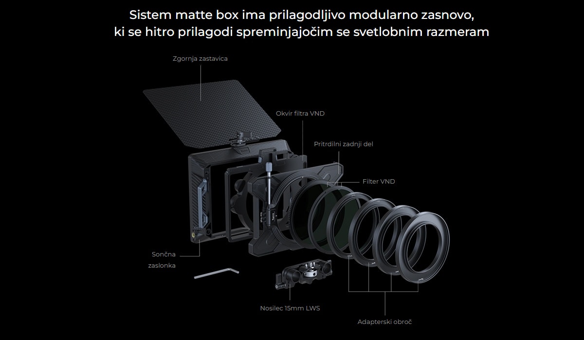 SmallRig Multifunctional Modular Matte Box 95mm VND Kit 3645