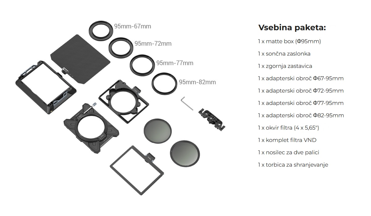 SmallRig Multifunctional Modular Matte Box 95mm VND Kit 3645