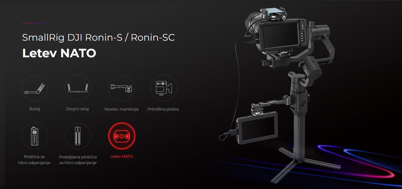 SmallRig NATO Rail for DJI Ronin S / SC 3032