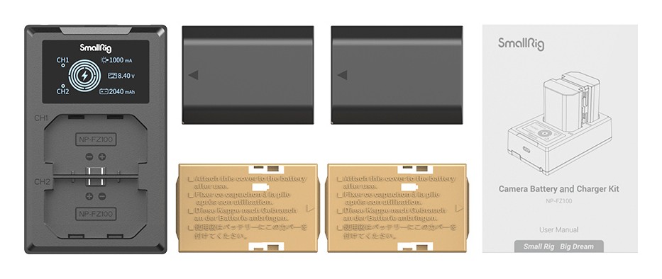 SmallRig NP-FZ100 Camera Battery and Charger Kit 3824B – Kaj je v paketu