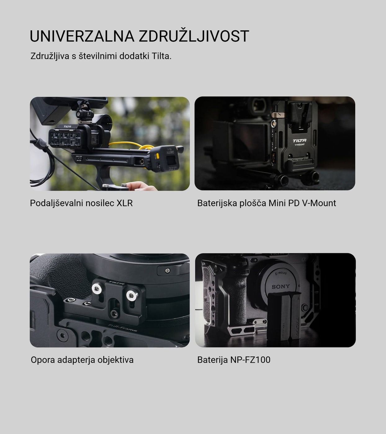 Združljivost z dodatki Tilta