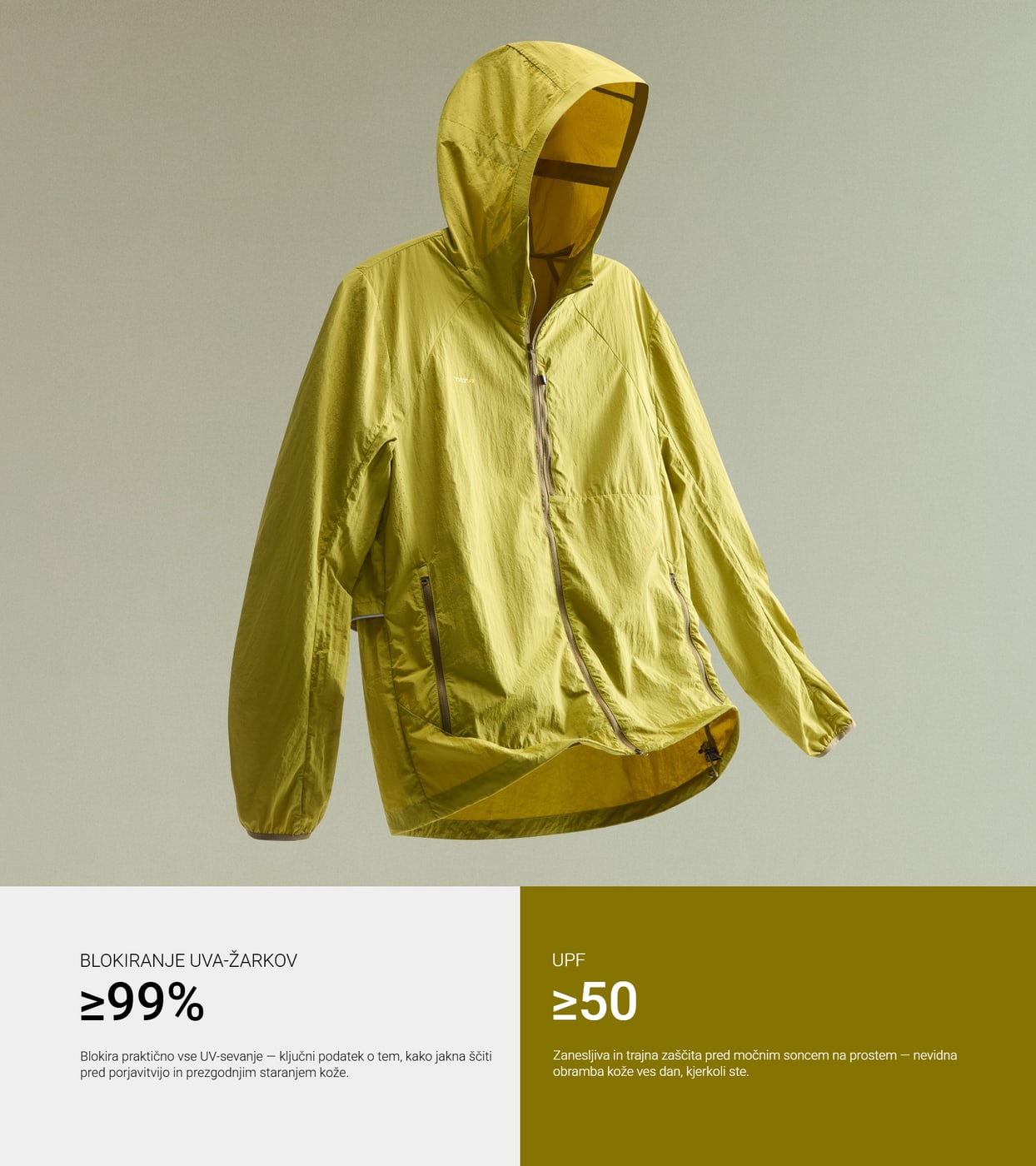 UV-zaščita UPF 50+