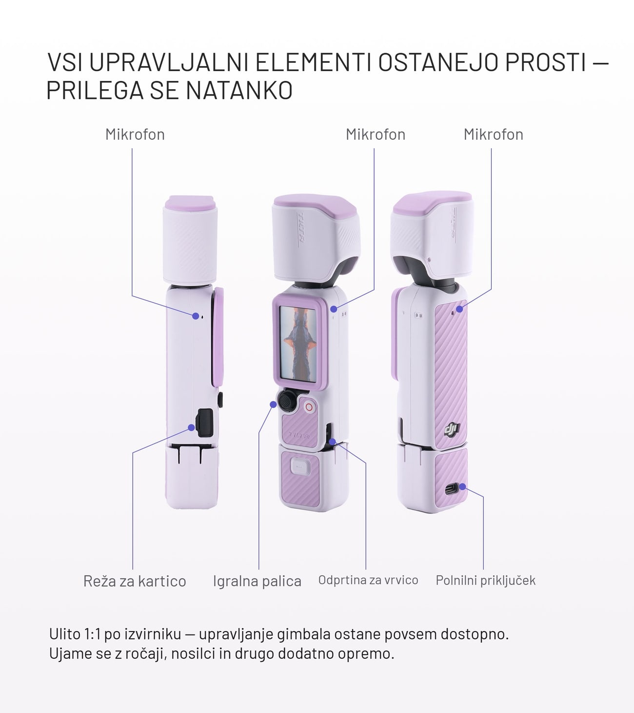 Vsak del oblikovan za svoje mesto