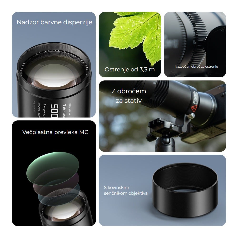 TTArtisan 500mm F6.3 – Oprema na kratko