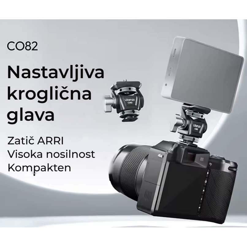 Ulanzi C082 kulová hlava – Kolík ARRI a nastavitelné tlumení
