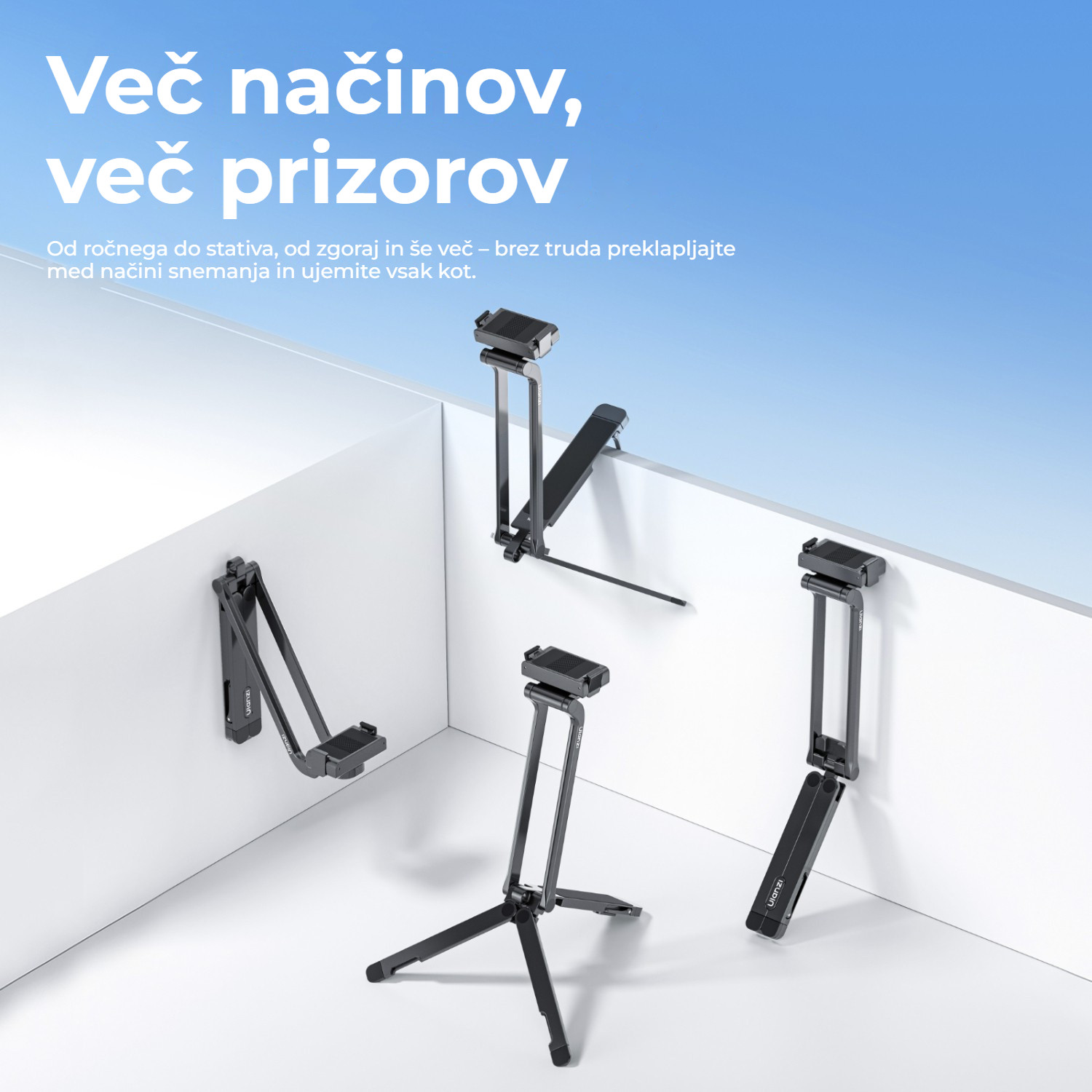 Ulanzi MA70 magnetický ministativ – Na výšku i na šířku