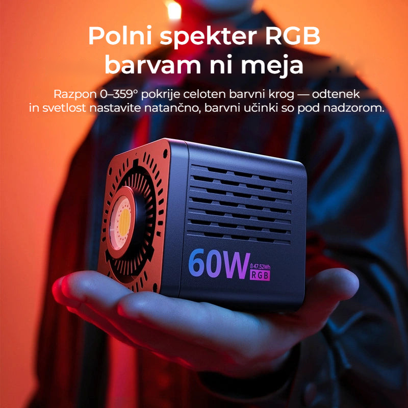 Ulanzi C60RGB COB LED světlo – Plné spektrum RGB