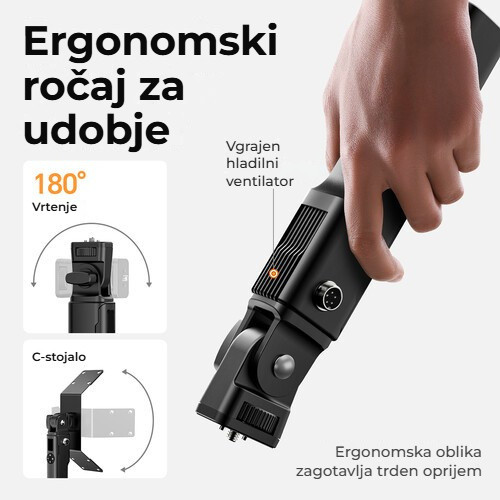 Ulanzi AL120 nafukovací LED světlo – Ergonomická rukojeť