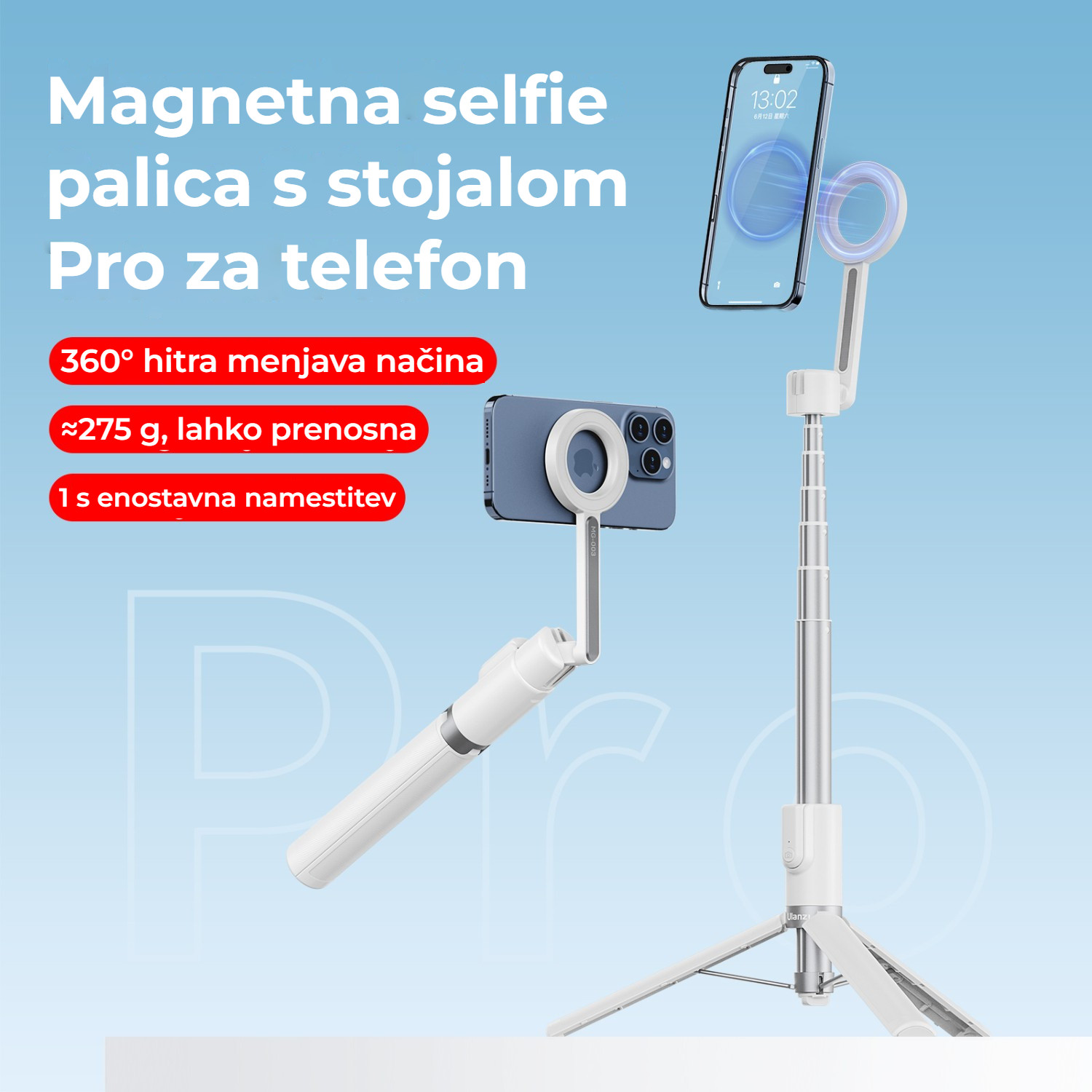 Ulanzi MG-003 Pro V3 bílý – Držák MagSafe otočný o 360°