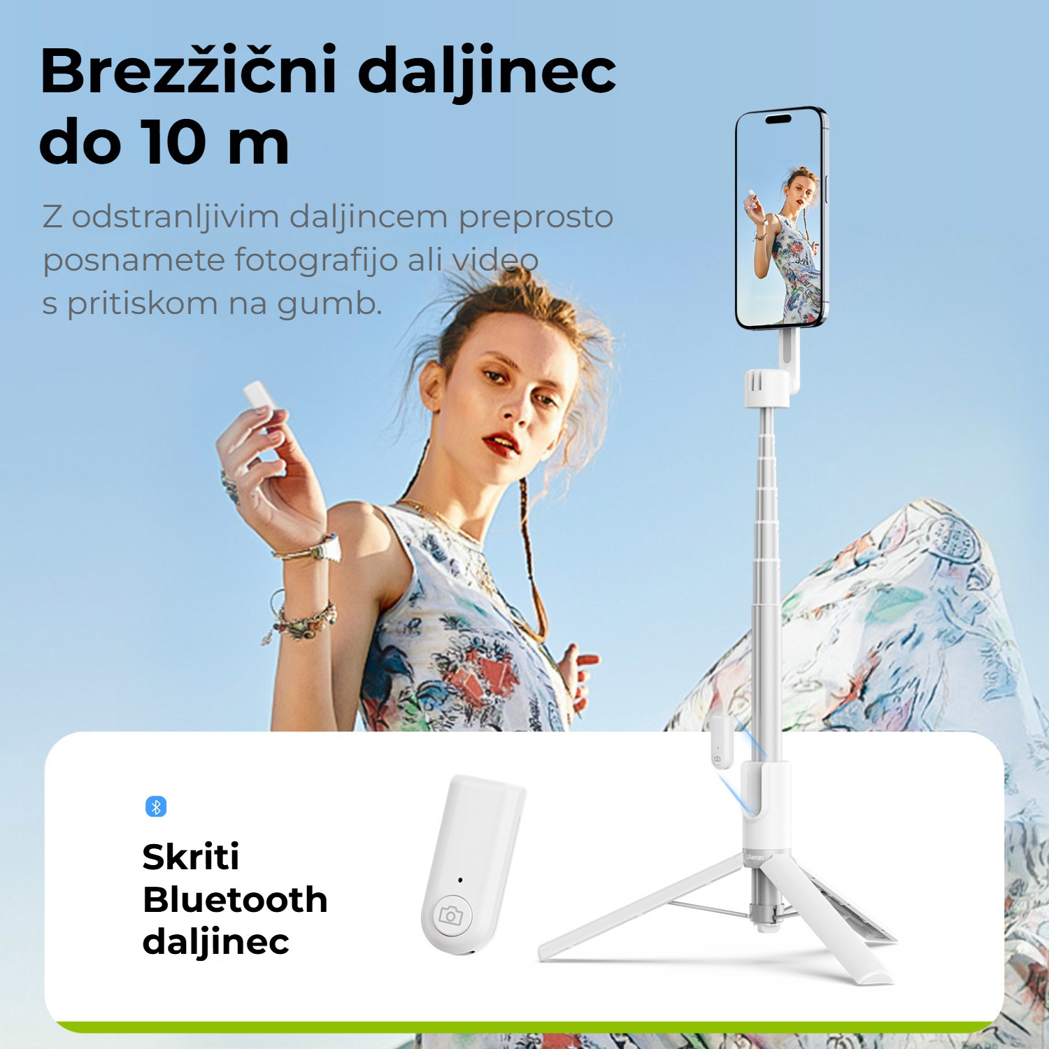 Ulanzi MG-003 Pro V3 bílý – Skryté dálkové ovládání do 10 m