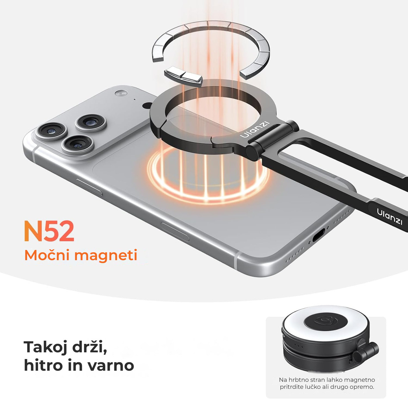 Ulanzi MA30S magnetický ministativ – Magnety N52 a MagSafe od 14 N