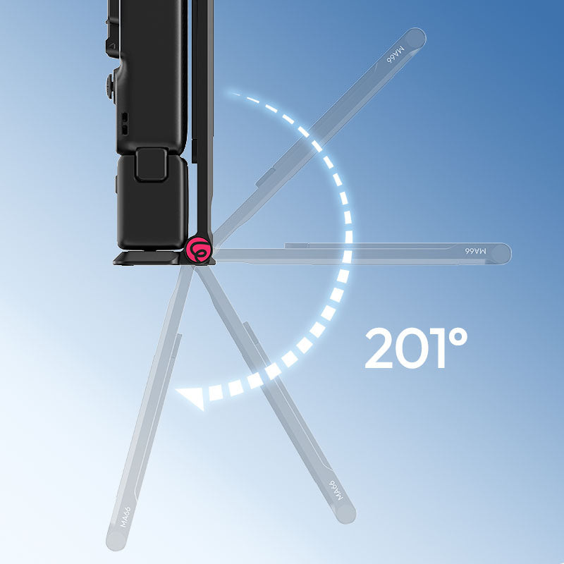 Ulanzi MA66 magnetický ministativ pro DJI Osmo Pocket 3/4 – Úhel bez aretačních kroků