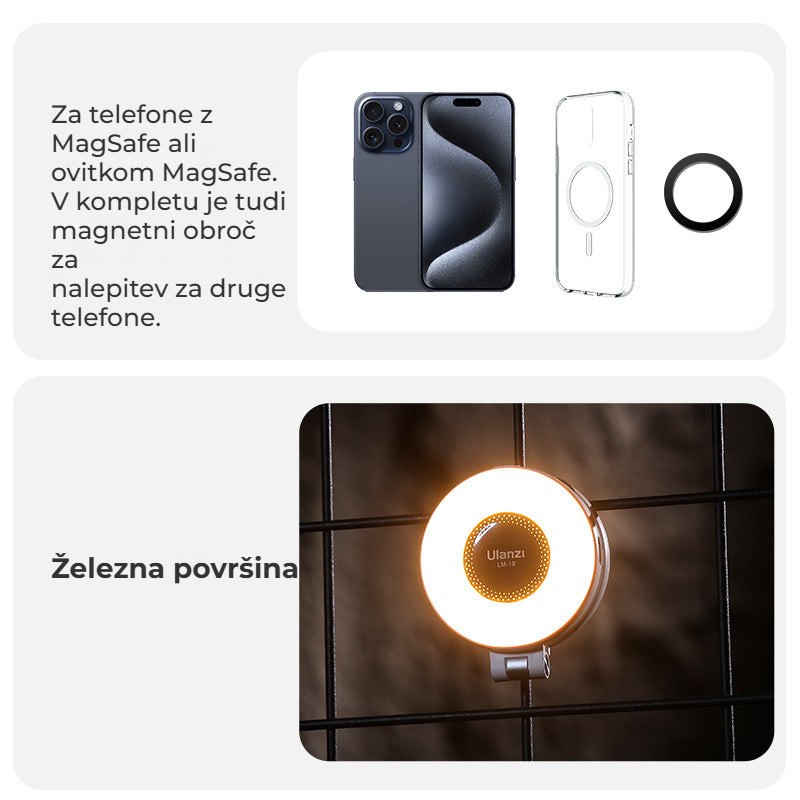Ulanzi LM19 MagSafe světlo černé – MagSafe i pro ostatní telefony