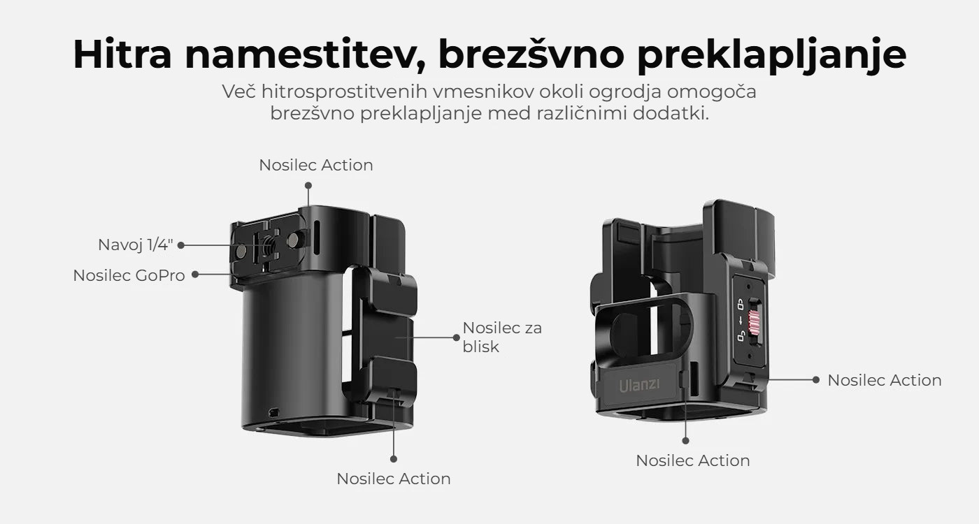 Ulanzi PK-06 adaptér pro Pocket 3 – Rychlé nasazení, plynulé přepínání