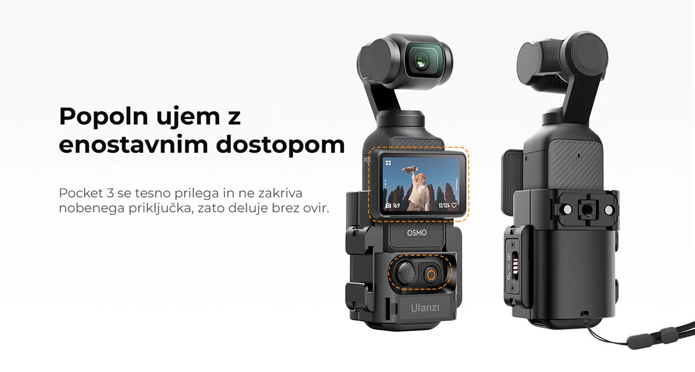 Ulanzi PK-06 adaptér pro Pocket 3 – Dokonalé usazení, volné konektory