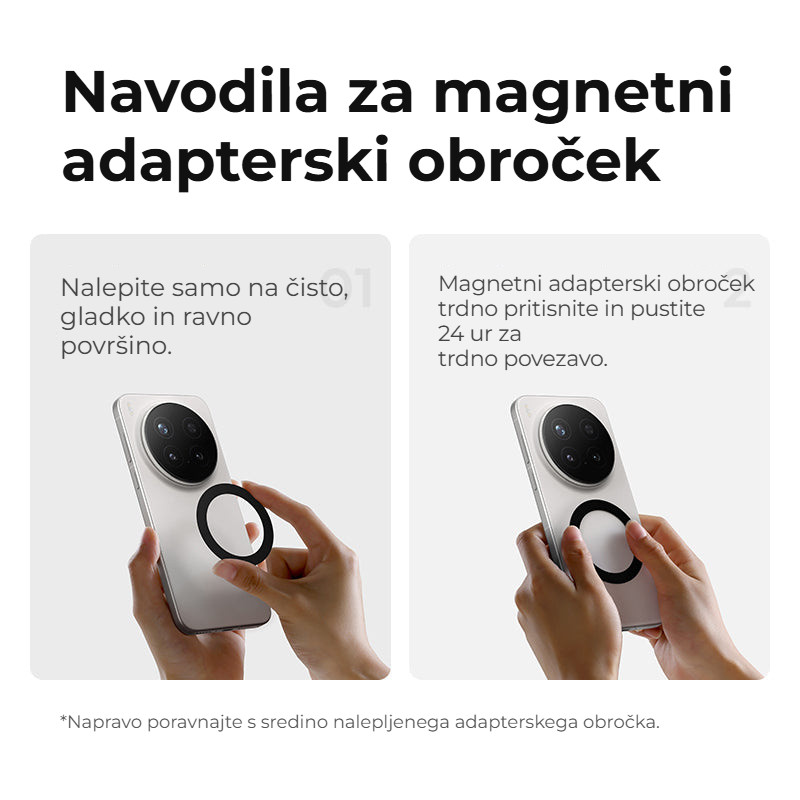 Ulanzi MT-44 M bílá – Jak nalepit magnetický kroužek