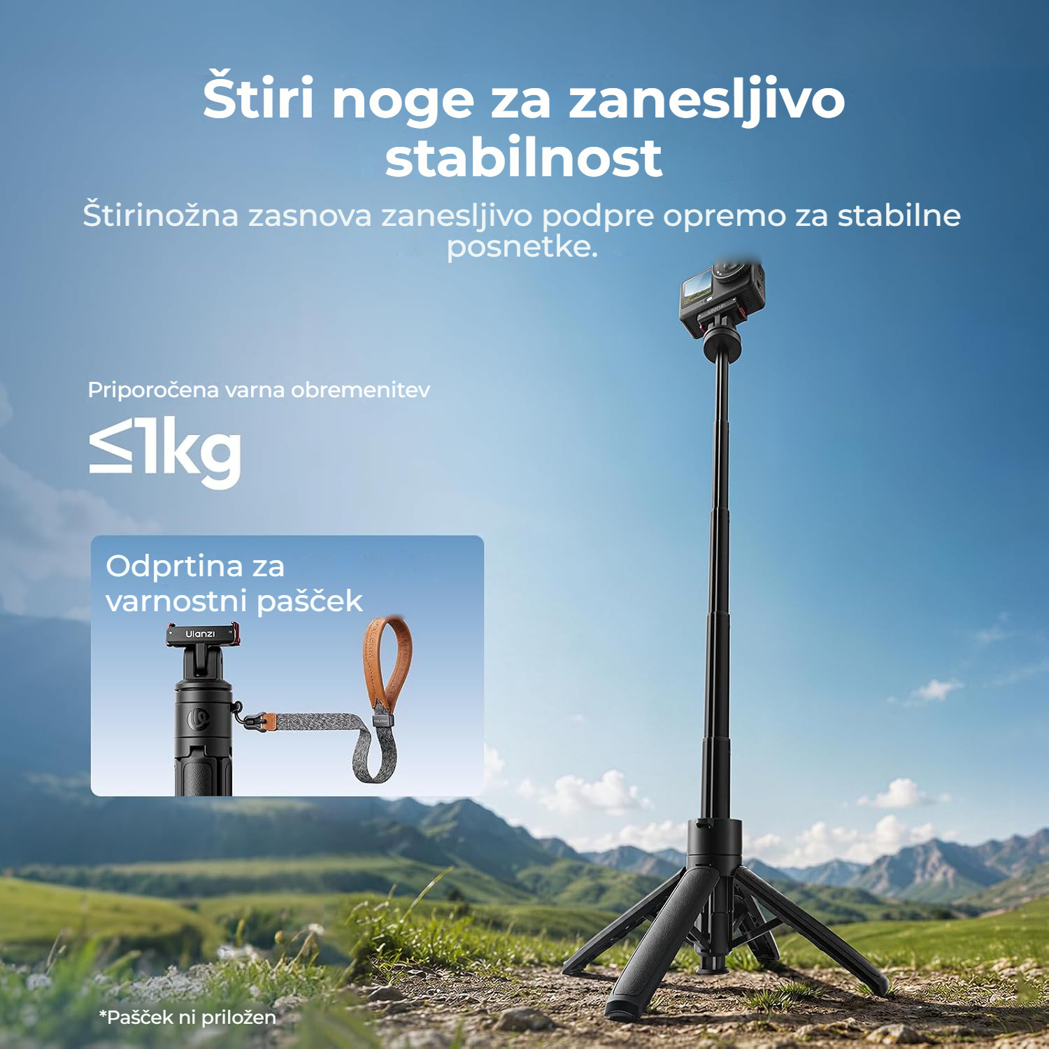 Ulanzi MT18 Action 6 – Čtyři nohy pro stabilitu